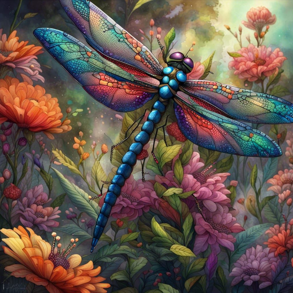 amazing giant dragonfly - AI Generated Artwork - NightCafe Creator