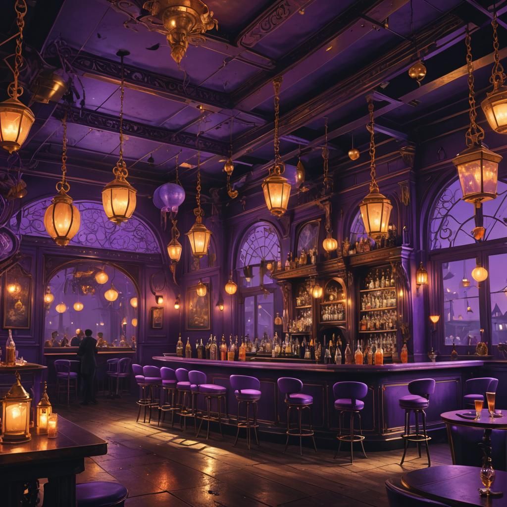 Halloween themed drinks at a fancy restaurant in New Orleans