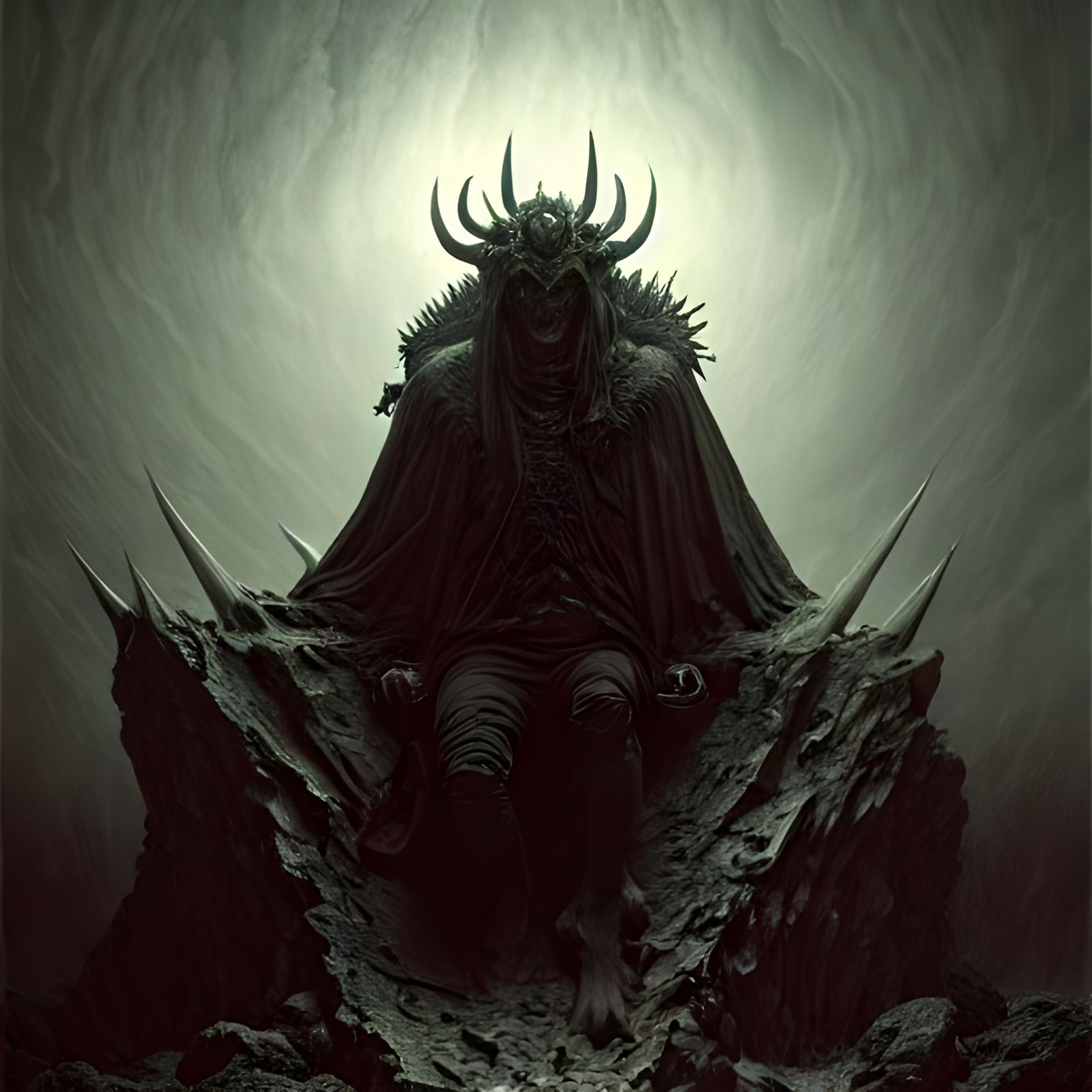 exhausted warrior last survivor on a vast battlefield Jim Burns