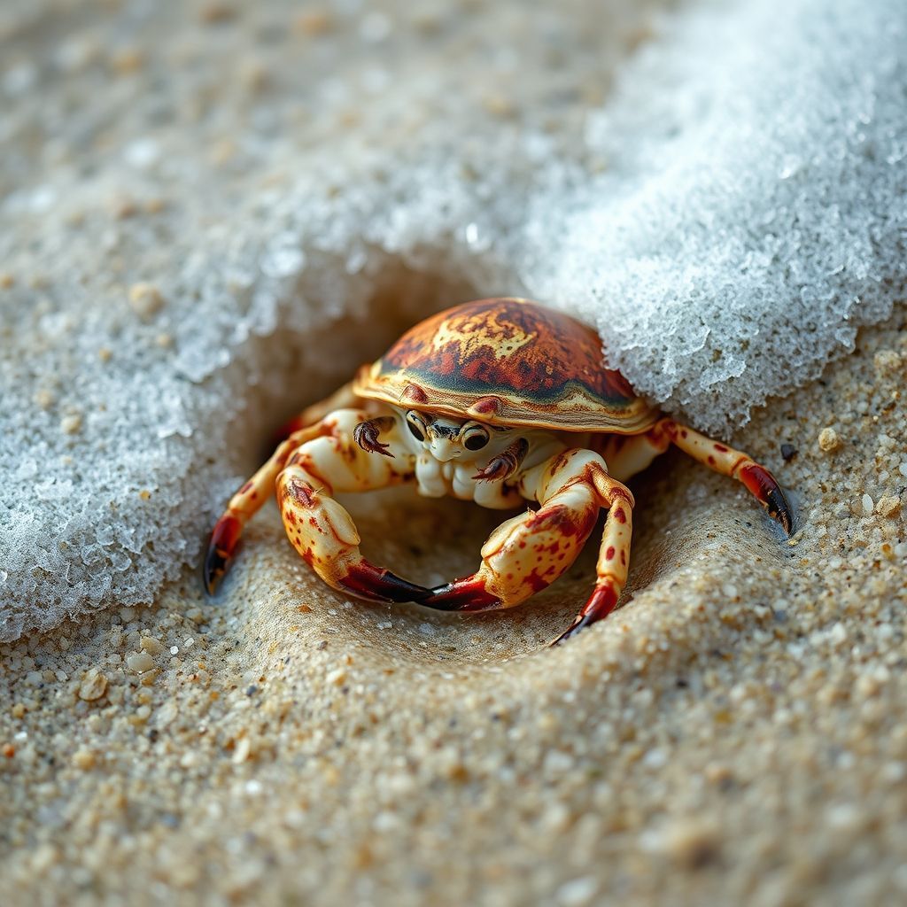 Close-up photograph of a hermit crab
