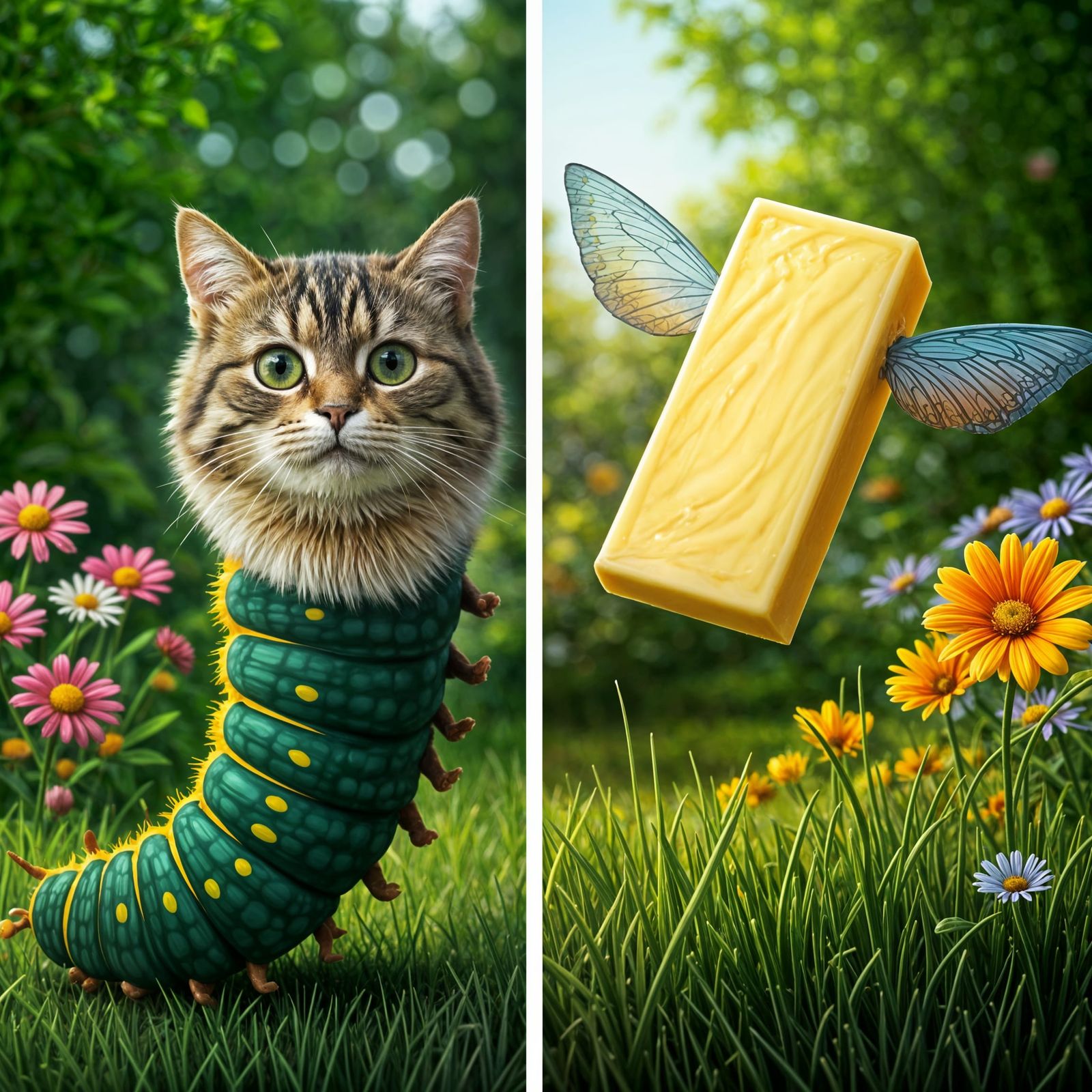 CATerpillar turns into BUTTERfly  by @TSharp 