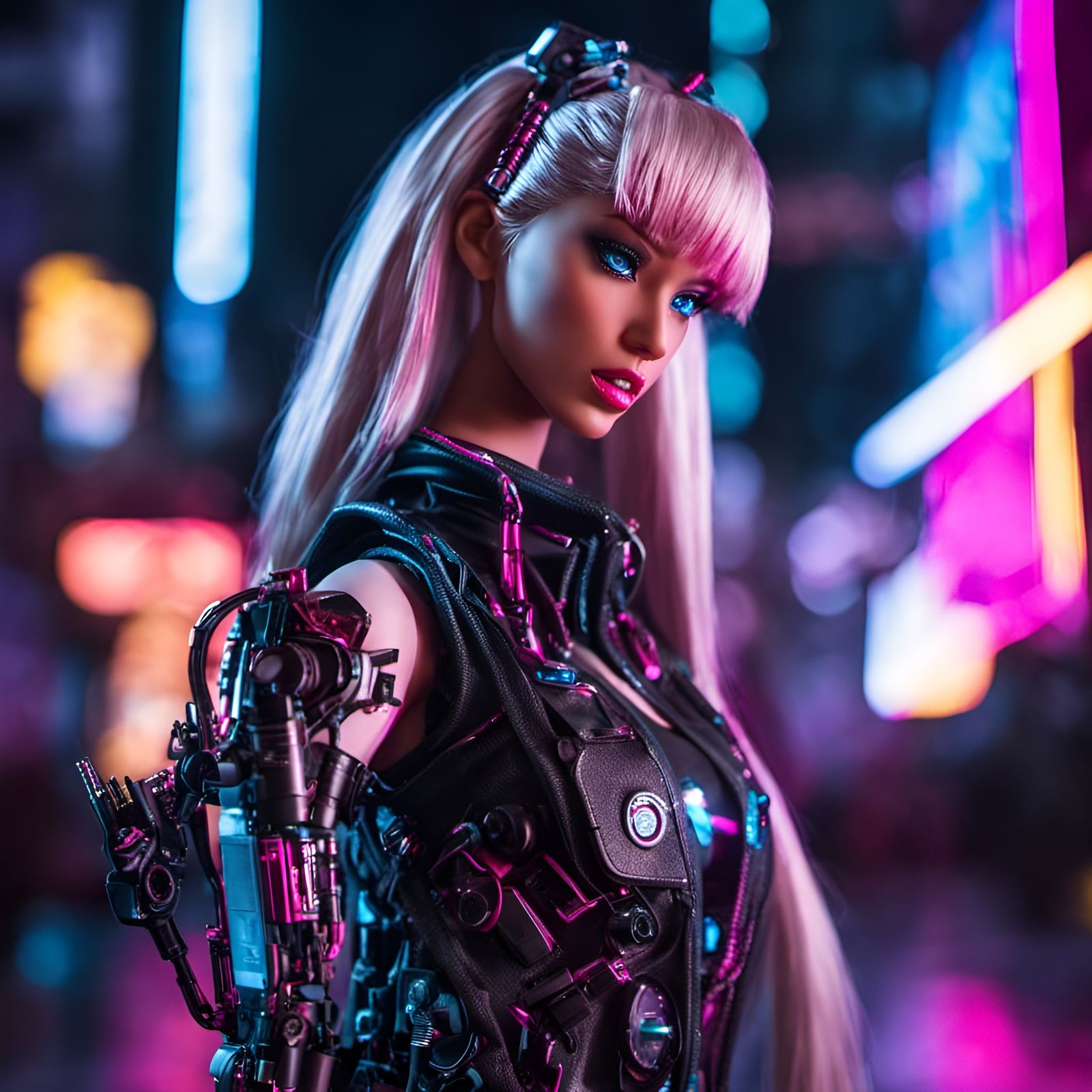 Cyberpunk Barbie Ai Generated Artwork Nightcafe Creator