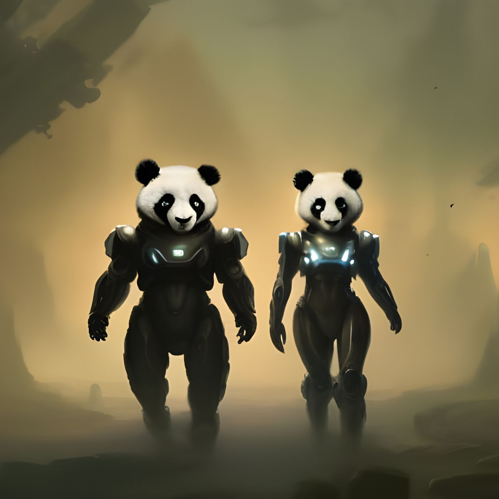 Mr Mecha Panda and Mrs Mecha Panda - AI Generated Artwork - NightCafe  Creator