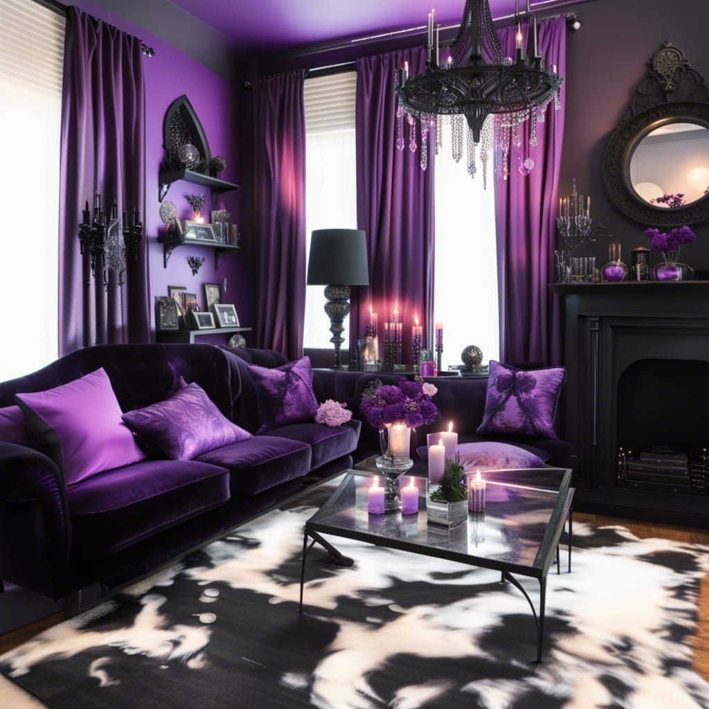 Ethereal Gothic Living Room With Black Walls Black Gothic Windows With   B2WNndq3t7regMqc8E50  1  9zirk 