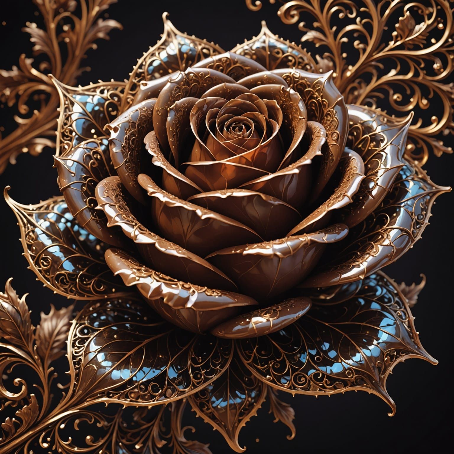Chocolate rose  by @Opslilla
