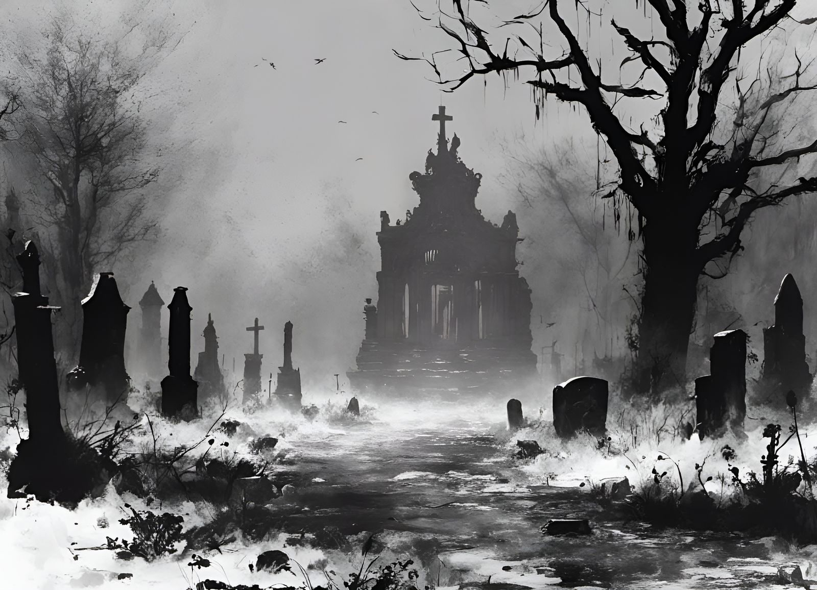 Eerie Graveyard  by @SirHeckerich