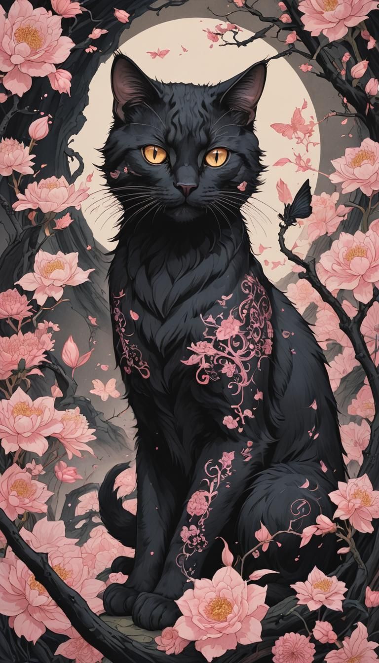 pink kitten, the dark one - AI Generated Artwork - NightCafe Creator