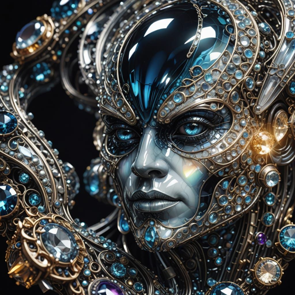 photorealistic made of gems
