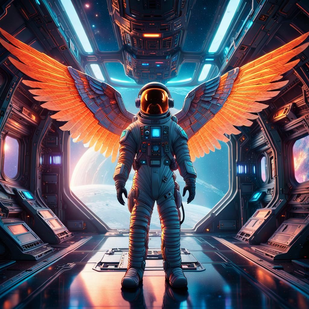 Wing-ding high-tech space-age image