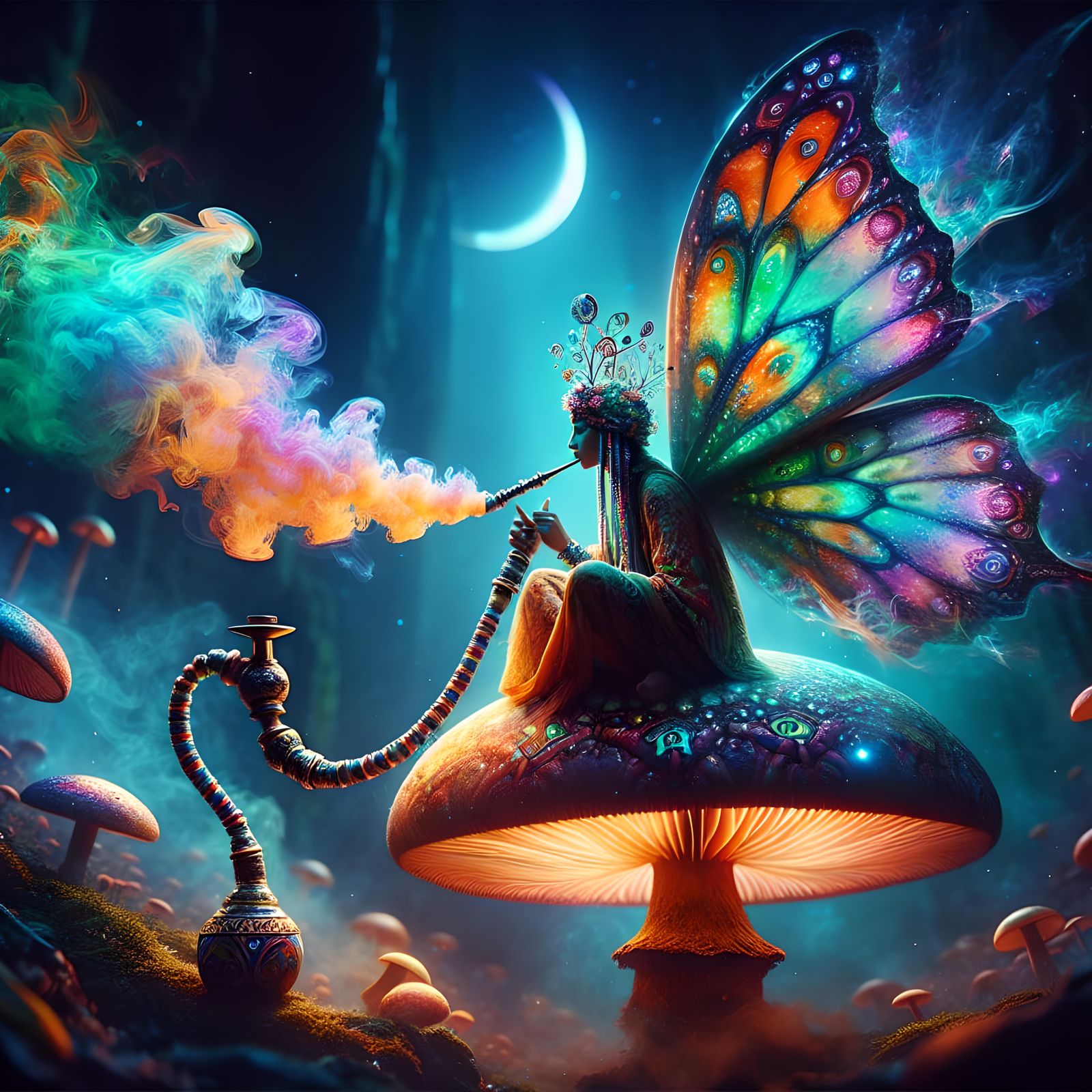 Trippy Hippy Fairy #3  by @Matriximp