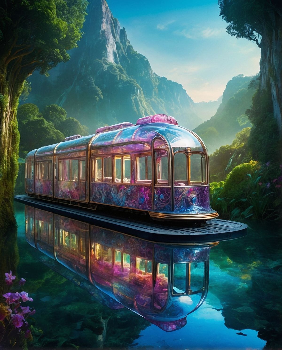 Transparent Train-Float