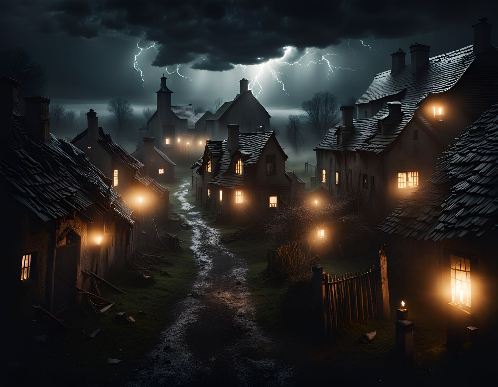 Haunted village  by @Aia