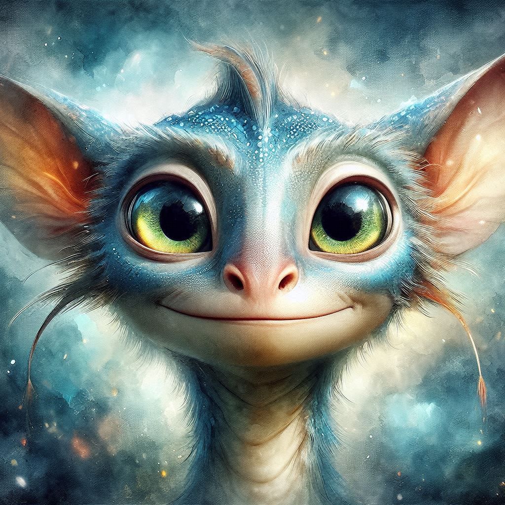 adorable fairy-tale fantasy creature portrait..
