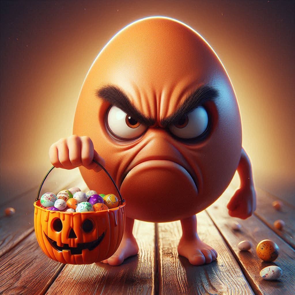 Angry Egg... Trick or Treat