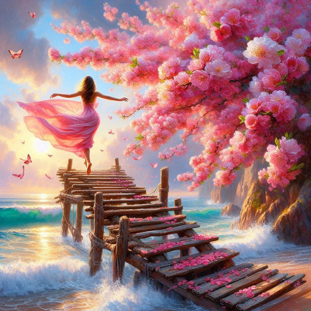 Whispers of Waves and Flowers ...