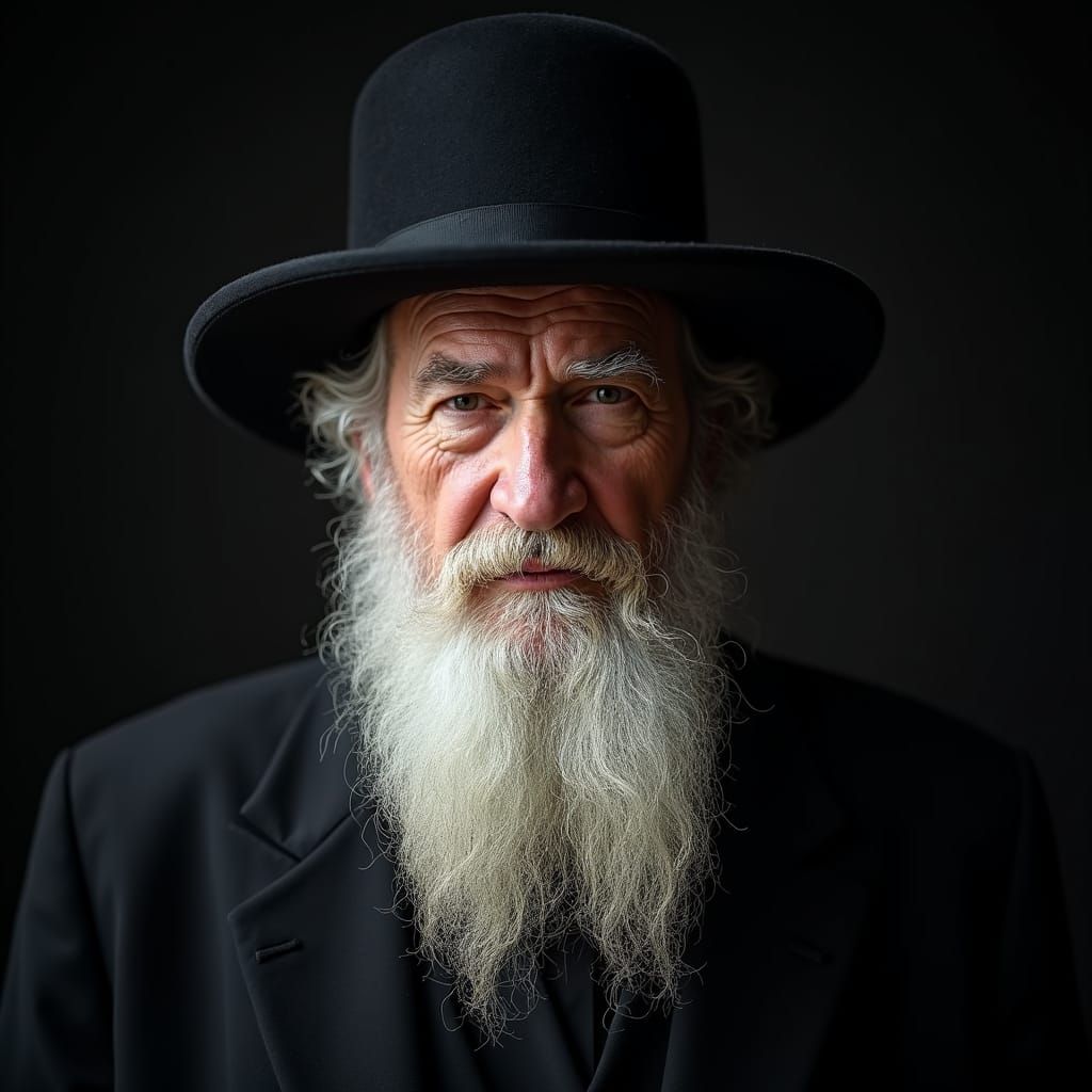 Breslov Hasid Portrait in Documentary Style