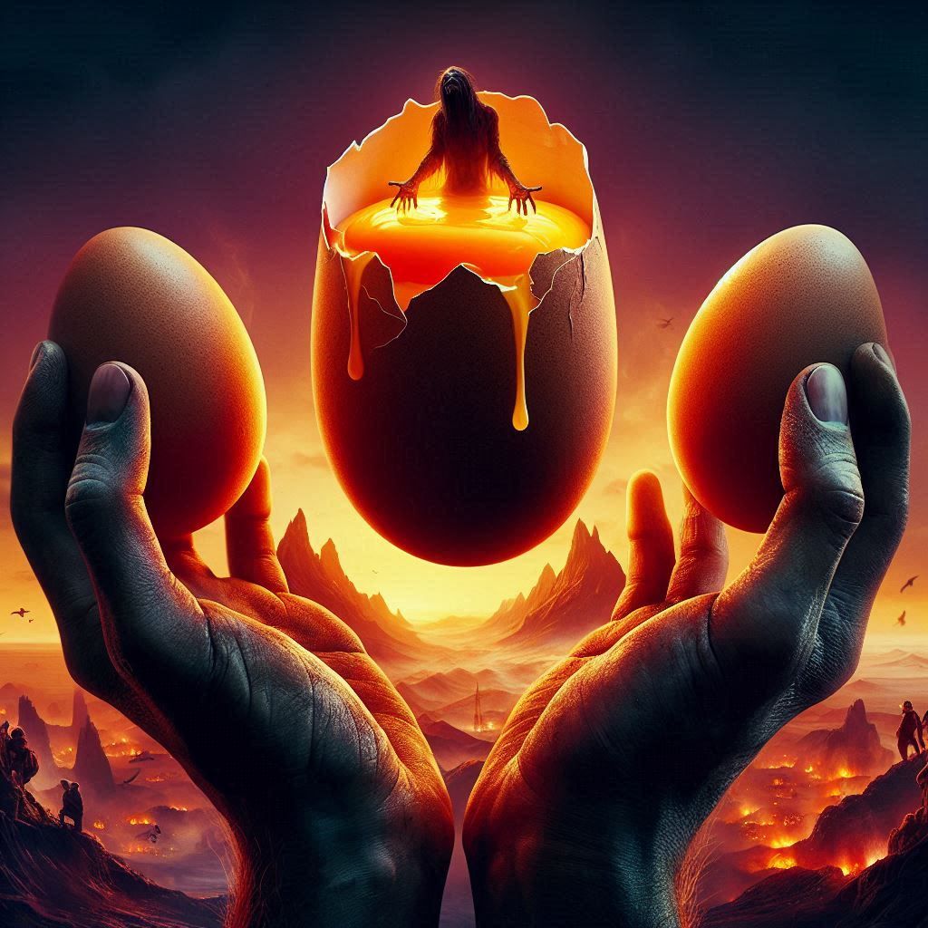 Eggxaggerated Eggxistential Eggxistence