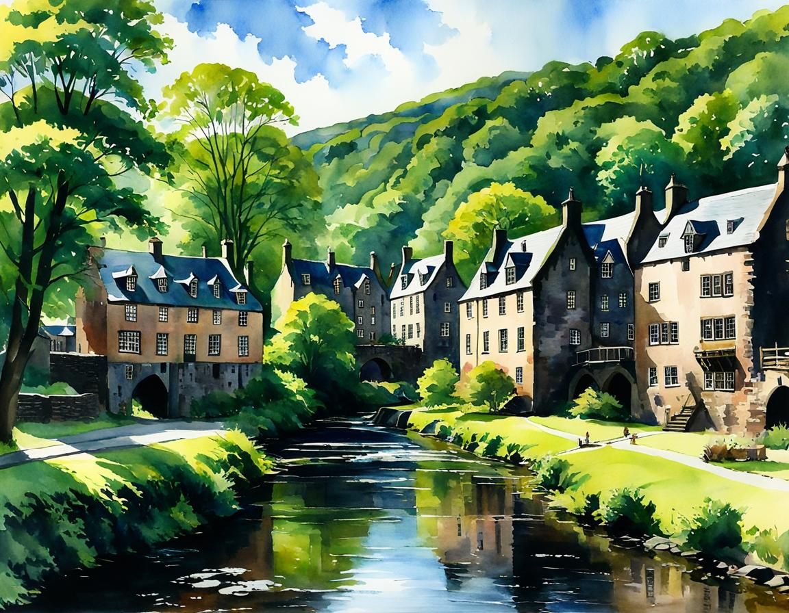 Edinburg´s Dean Village by the Water of Leith river  by @Marilu Valdez