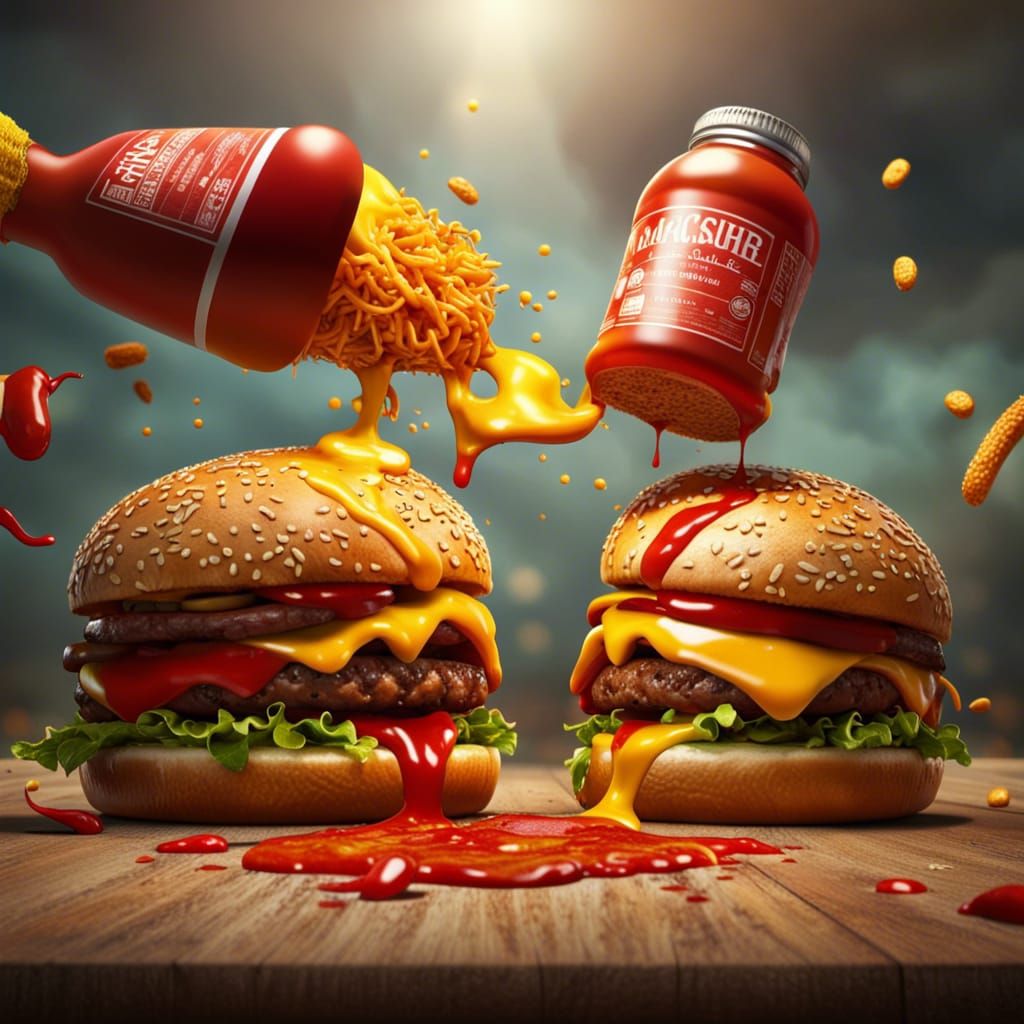 Burger Chaos - AI Generated Artwork - NightCafe Creator