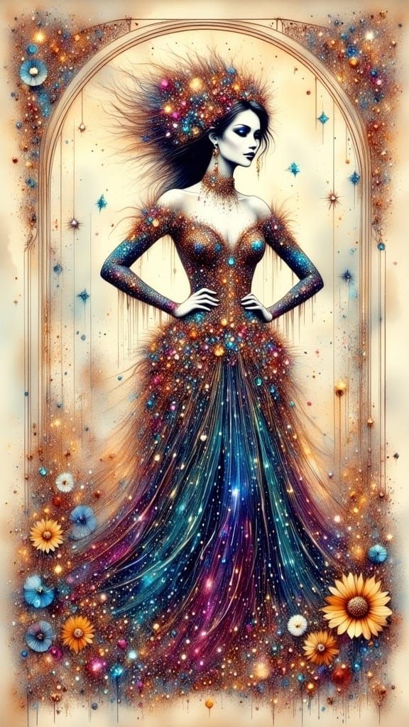 Whimsical Siren in Vivienne Westwood Gown