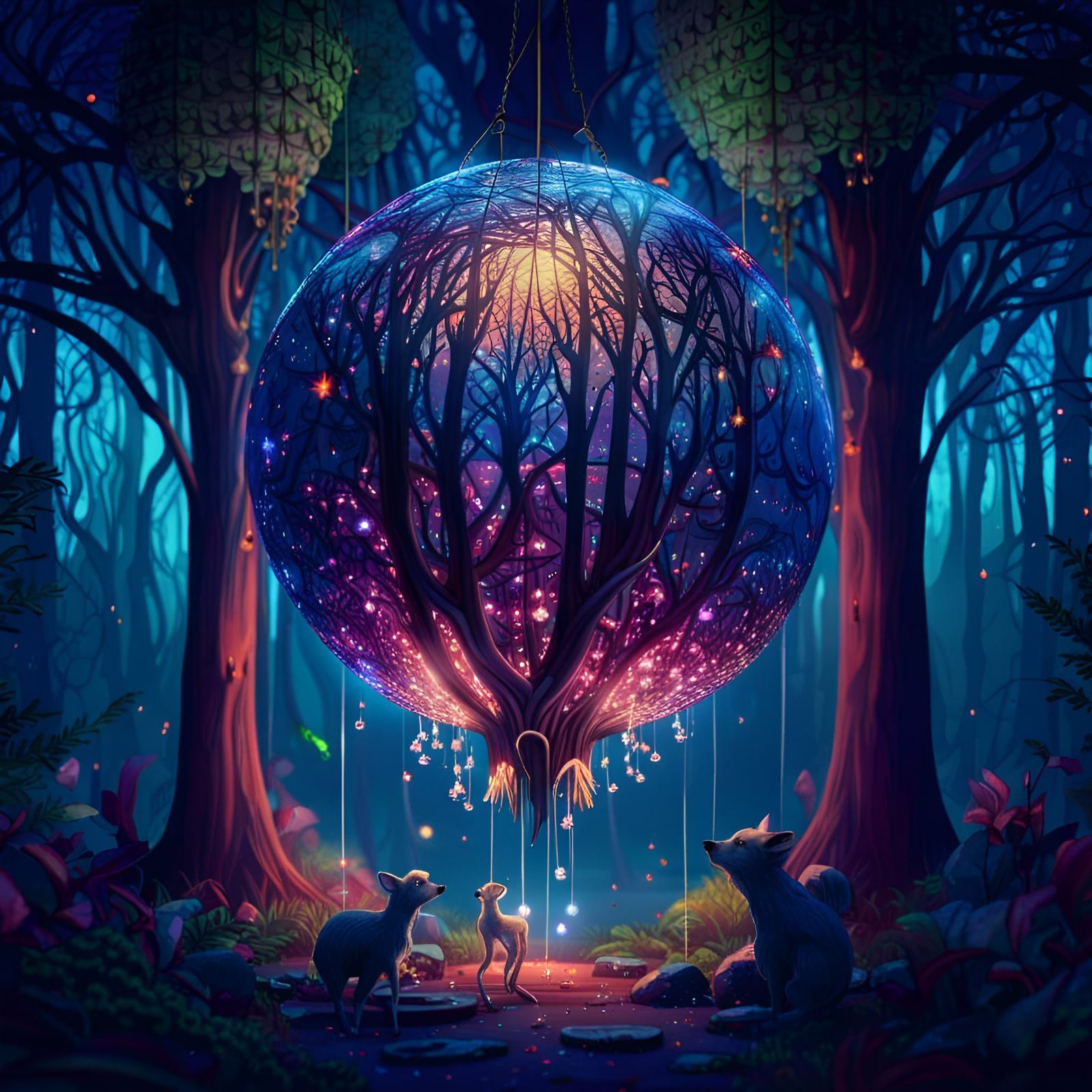 getting ready for a party in the forest  by @LittleLotte