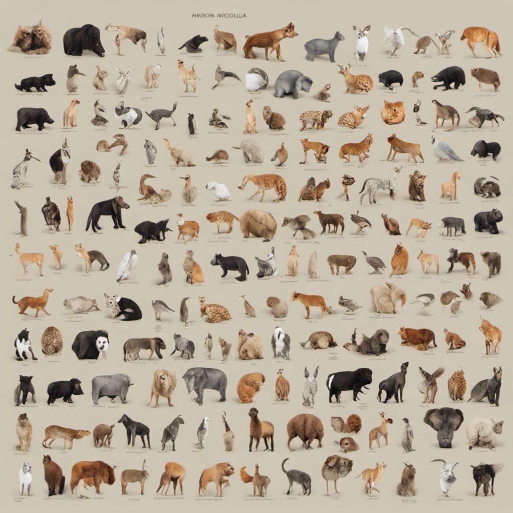 Knolling Animalia - AI Generated Artwork - NightCafe Creator