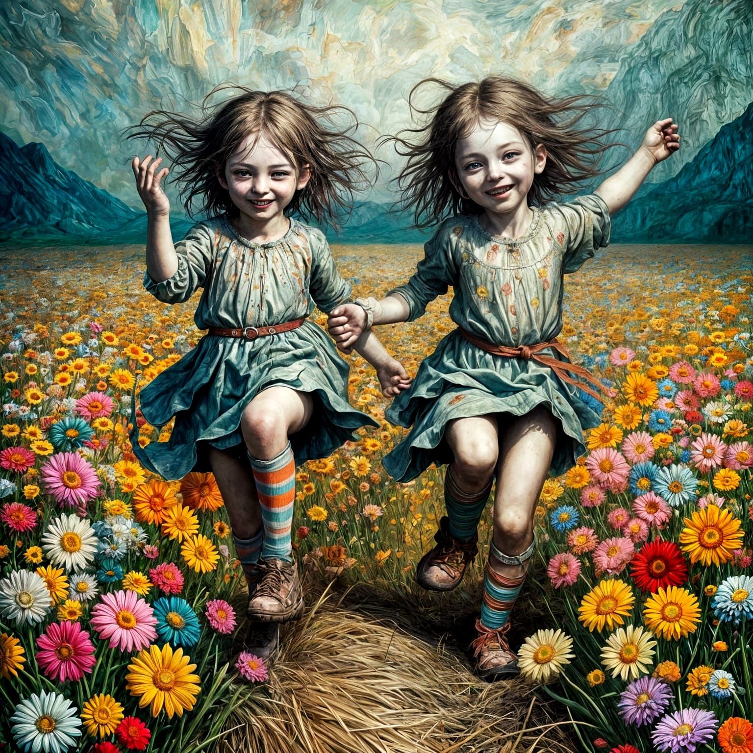 Skipping thru the daisies