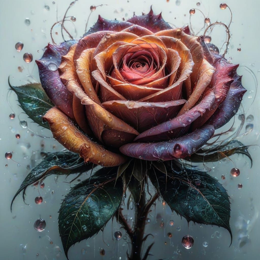 Rose of Dew-Kissed Spider Silk 🌹💧