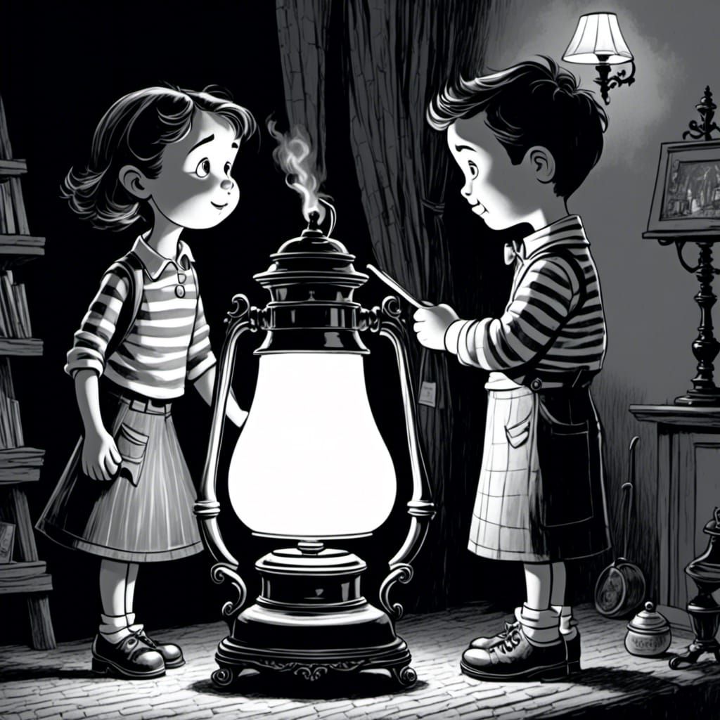  <lora:noir style:1.0> The Lamp