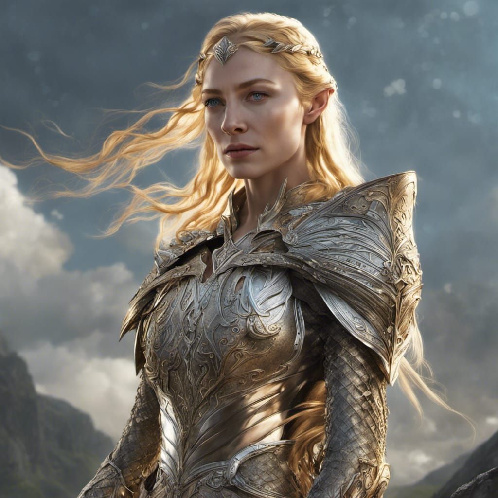 Galadriel in armor - AI Generated Artwork - NightCafe Creator