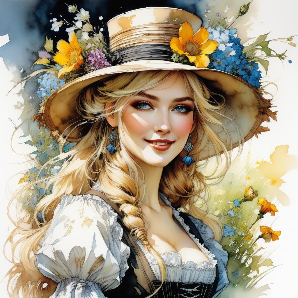 Woman in Hat  by @Superbear