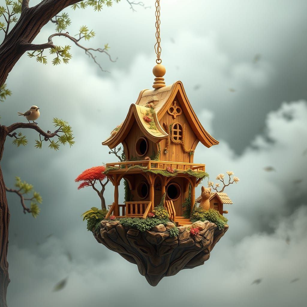 A decorative birdhouse  by @Suz