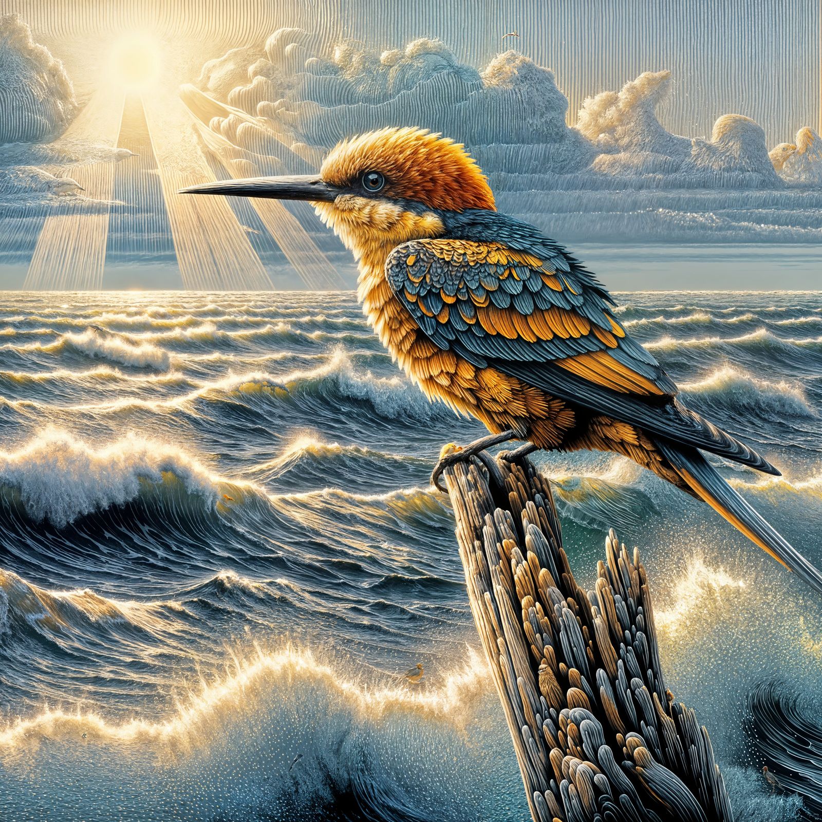 BIRDS THAT ENJOY THE OCEAN SEA SIDE.  by @Bama