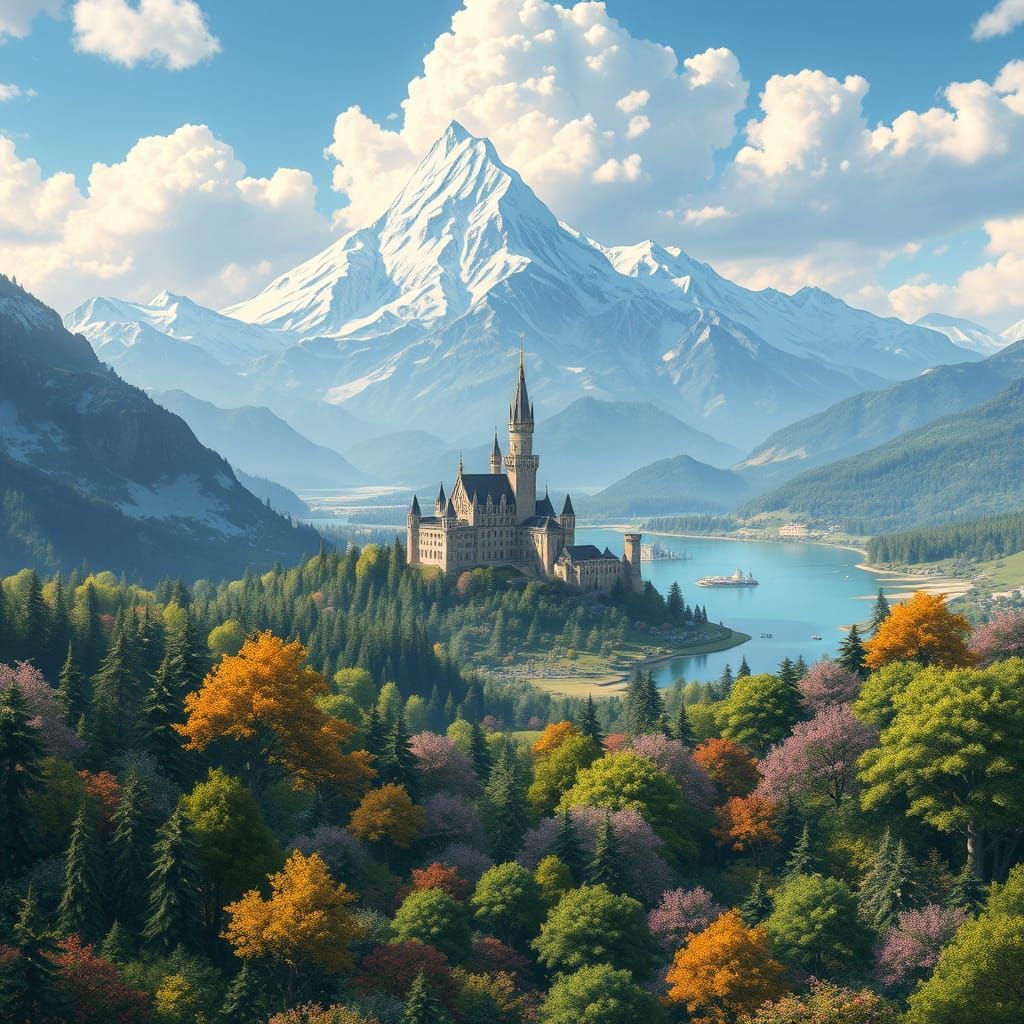 Fantasy World in Studio Ghibli and Anime Style