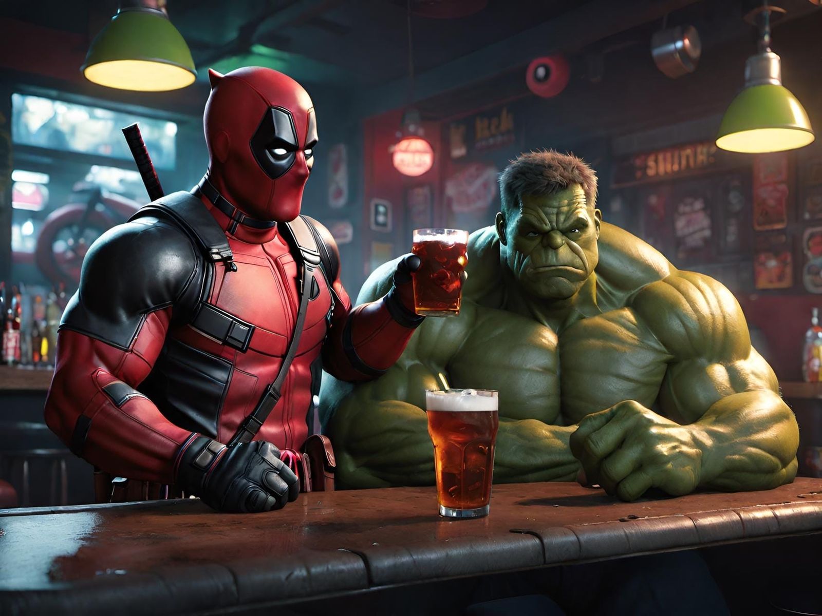 Deadpool and Hulk