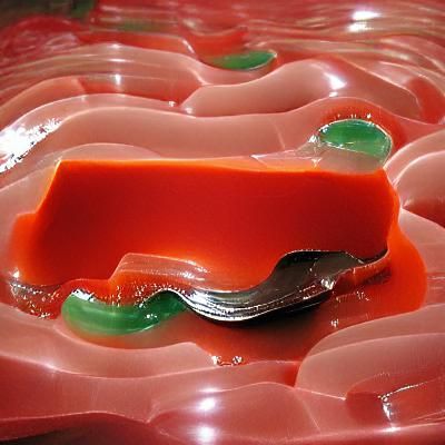 creamy sausage in a canyon of jello