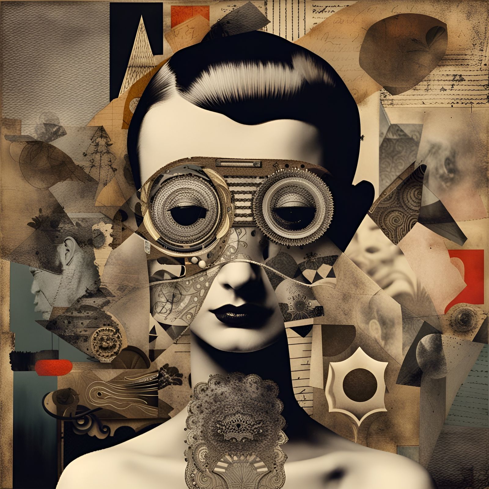 DADA Photomontage (Homage to Man Ray) - AI Generated Artwork ...