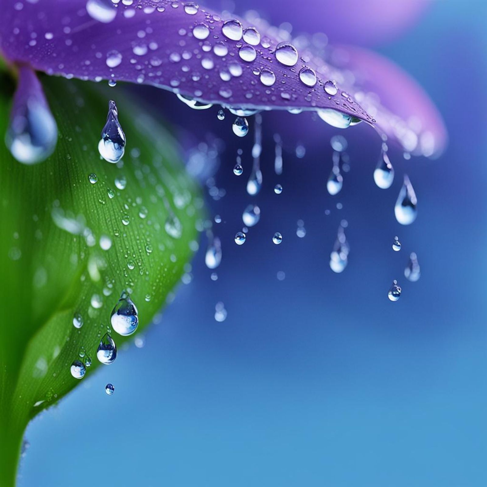 Extra Macro Potography Of A Raindrop On A Flower. Miki Ashai 