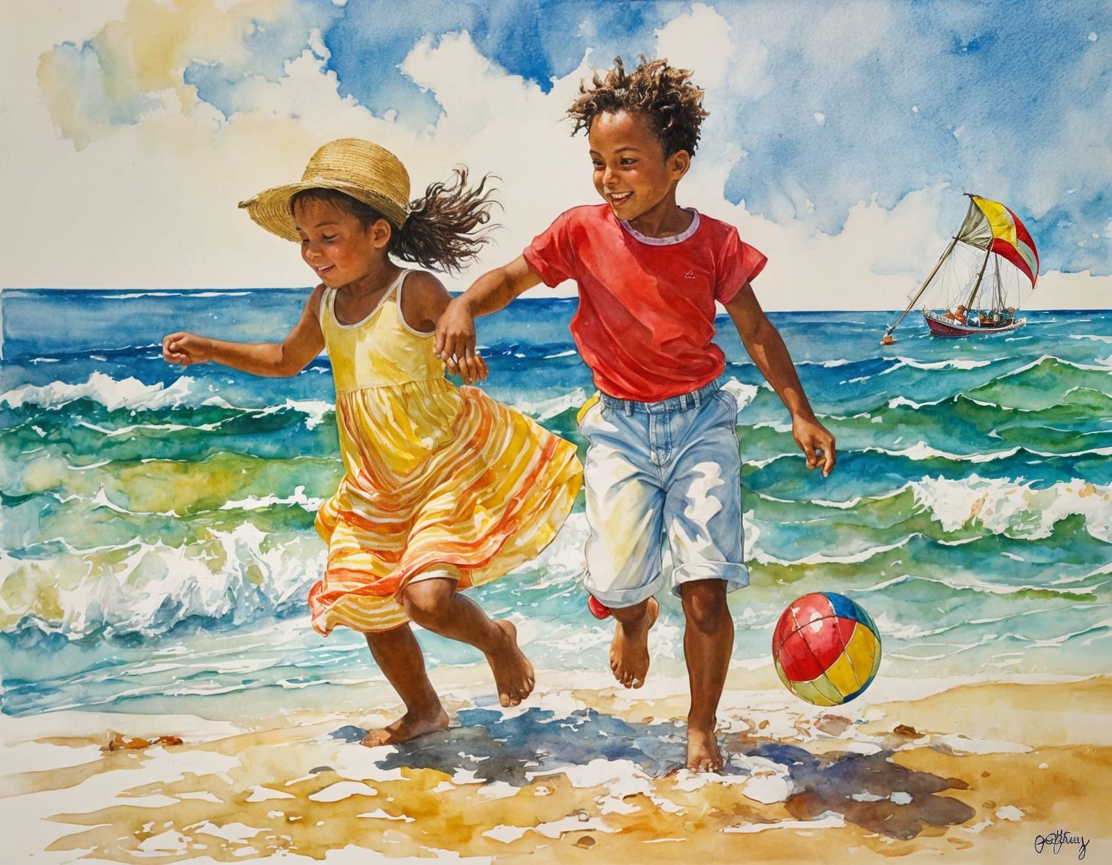 Beach Holiday Fun  by @Coding Teacher Muc