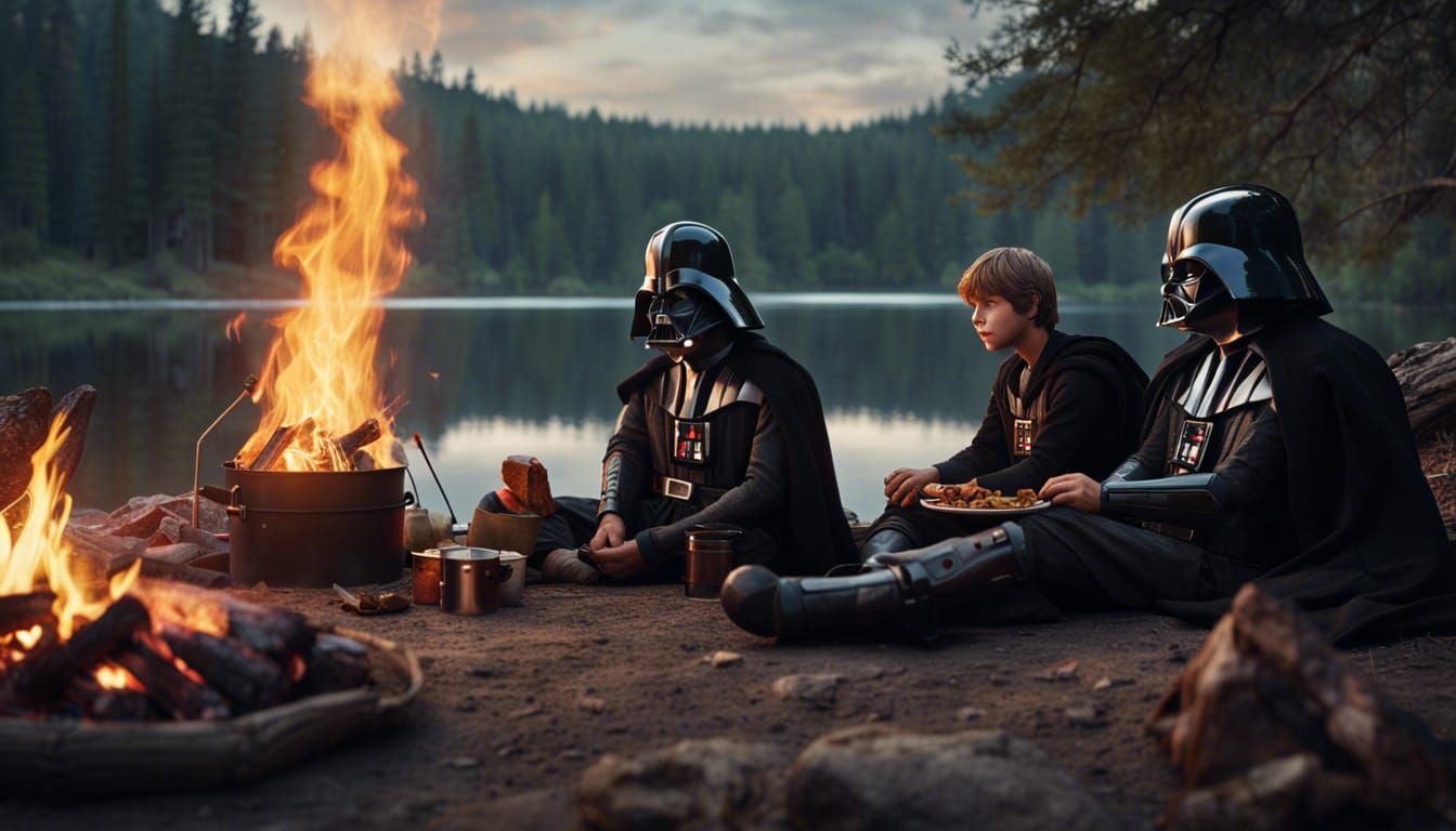 The perfect configuration for camping, generates two images ...
