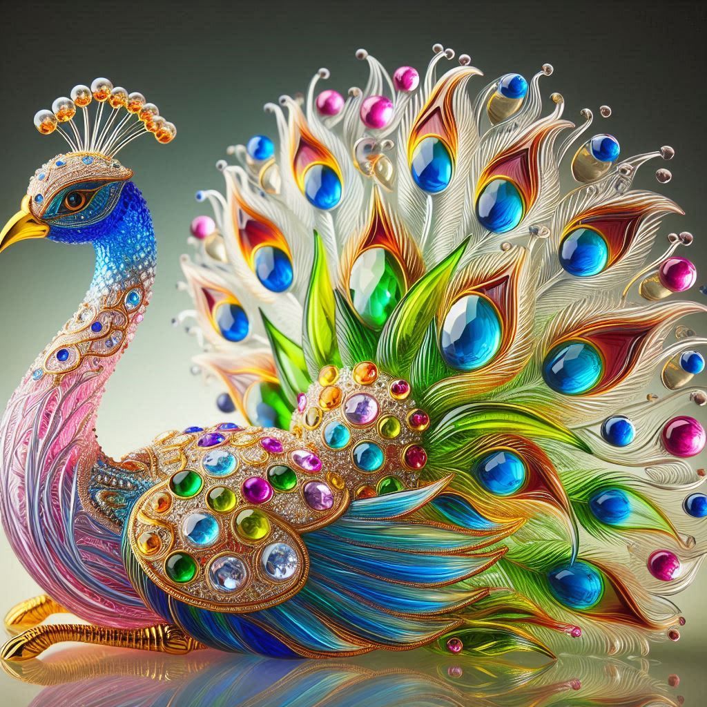 Glass Peacock