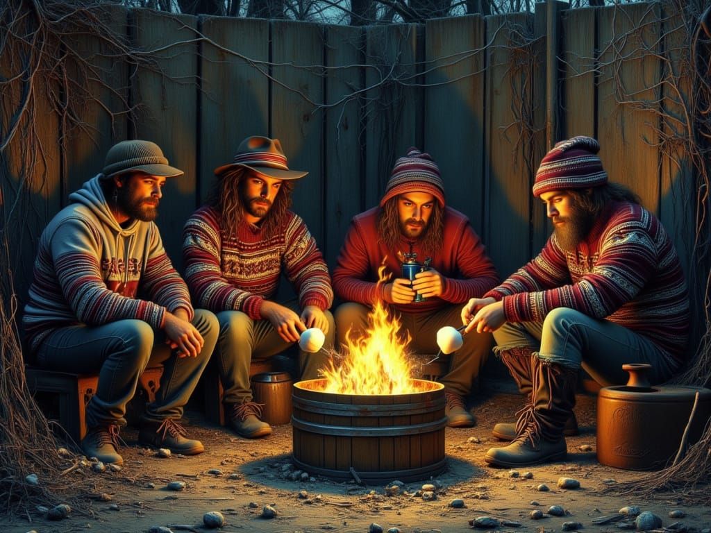 Ugly Christmas Sweaters in Dark Alley