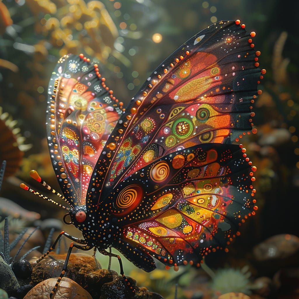 Psychedelic Butterfly  by @Swiss Army Squid
