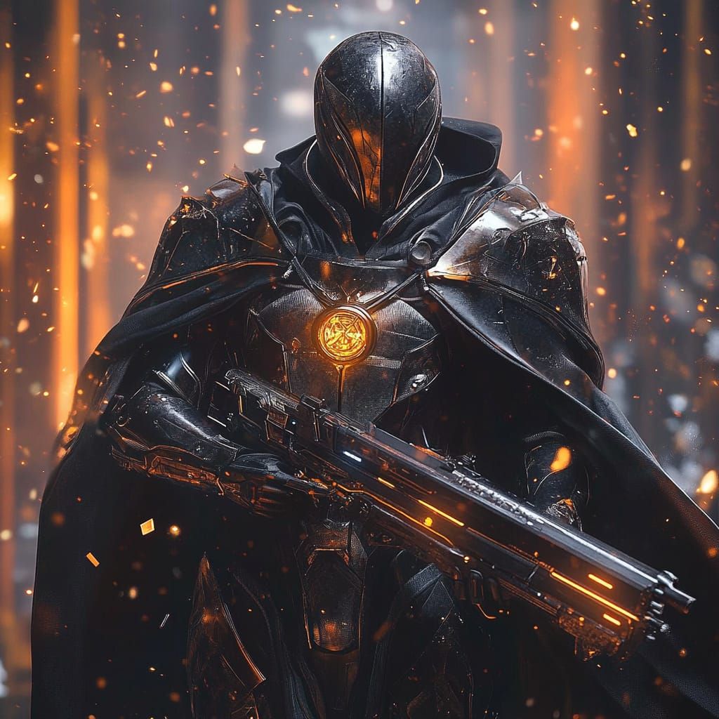 Cyberpunk Rifle Knight