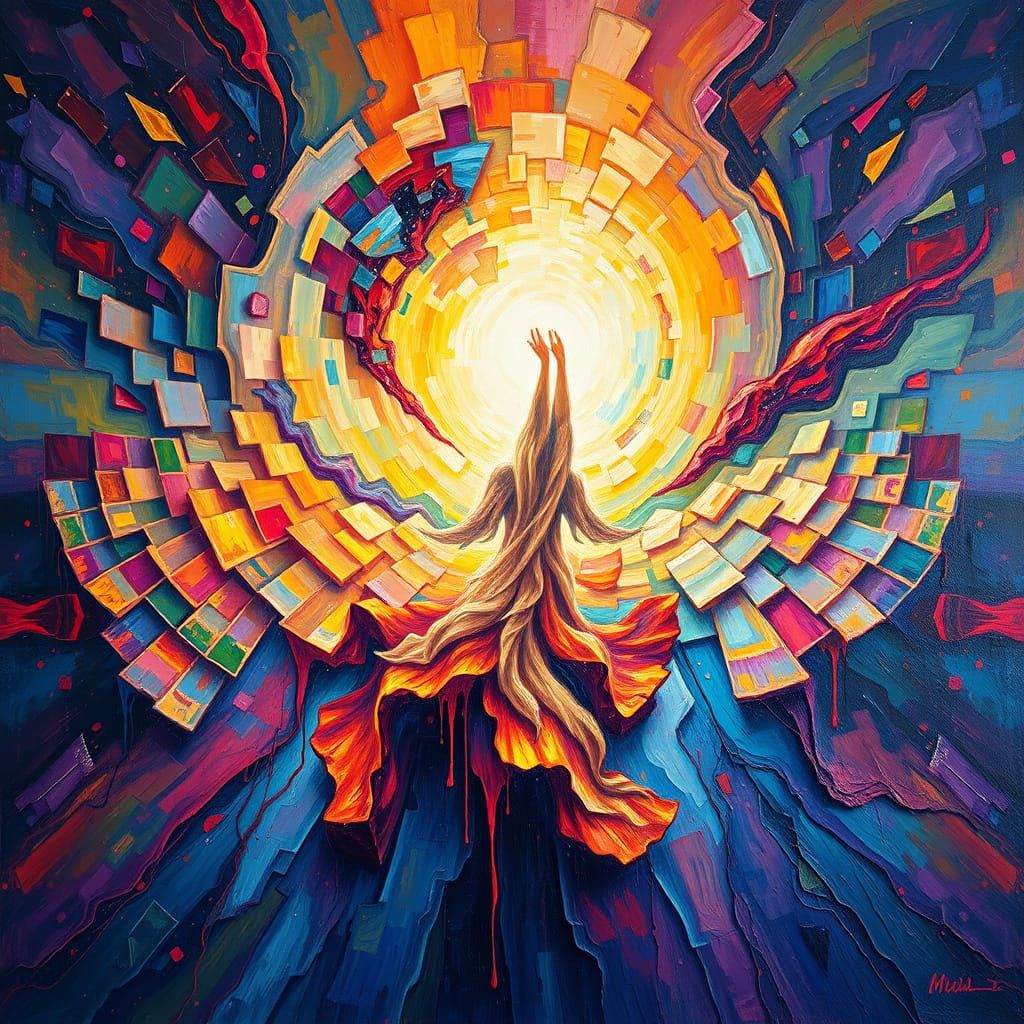 Dreamlike Realm in Vibrant Oil Painting