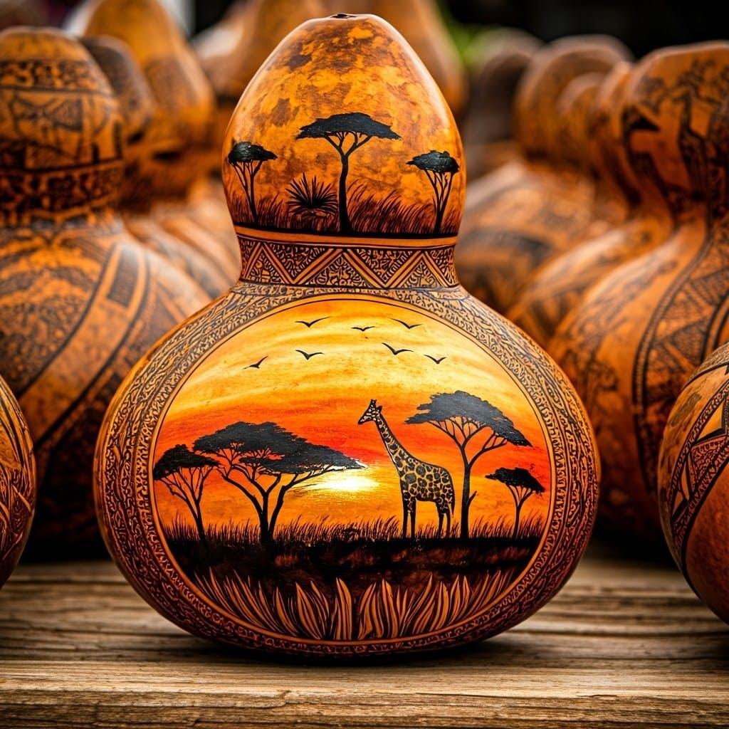 African Zulu Gourd  by @Jademist Designs