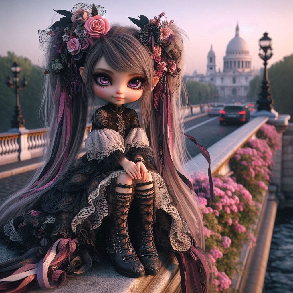 Chloe - Bohemian Goth in Paris