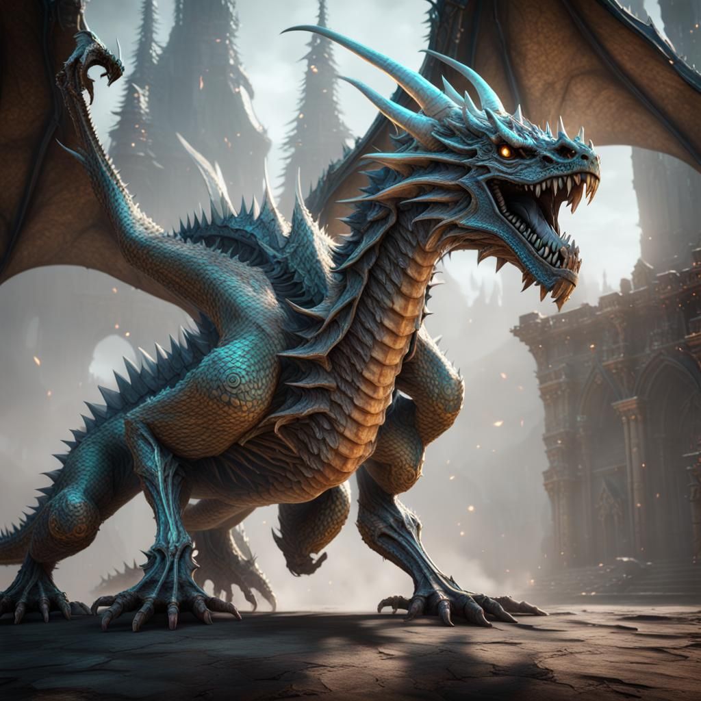 8K 3D dragon - AI Generated Artwork - NightCafe Creator