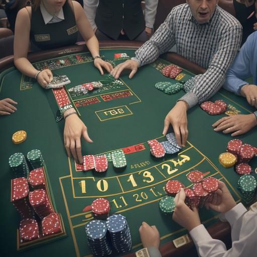 gambling at the craps table