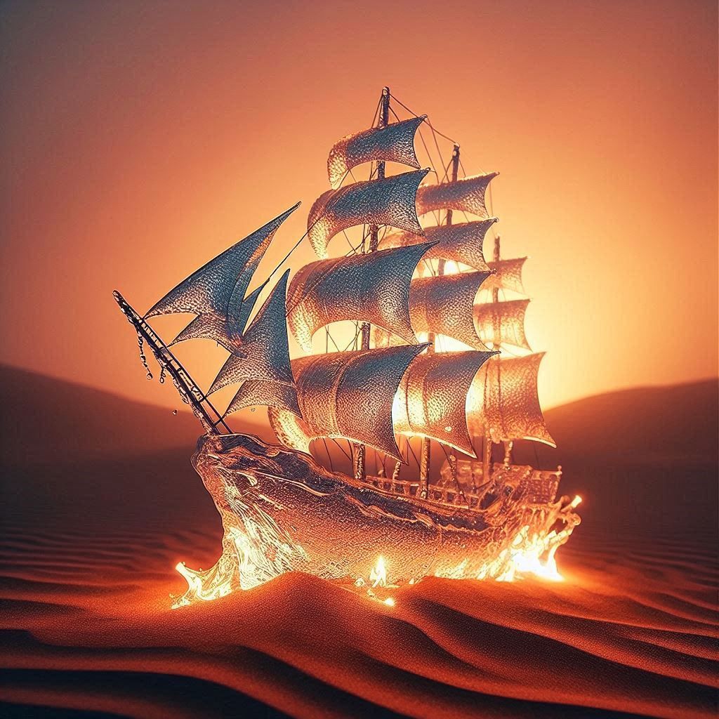 Burning ice vessel